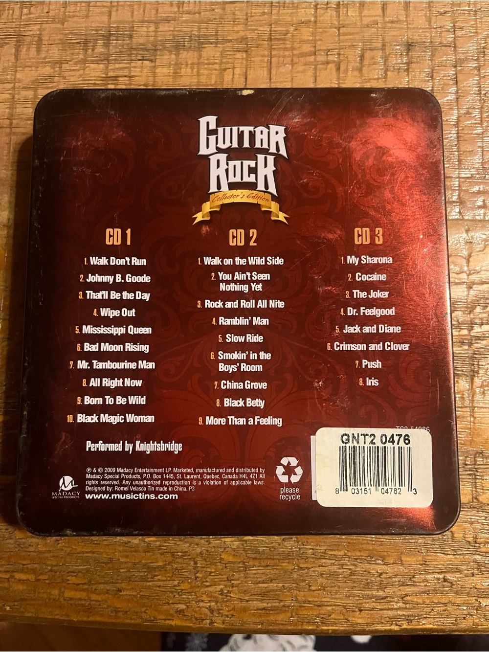Guitar Rock Collector's Edition CD Tin – Red & Gold